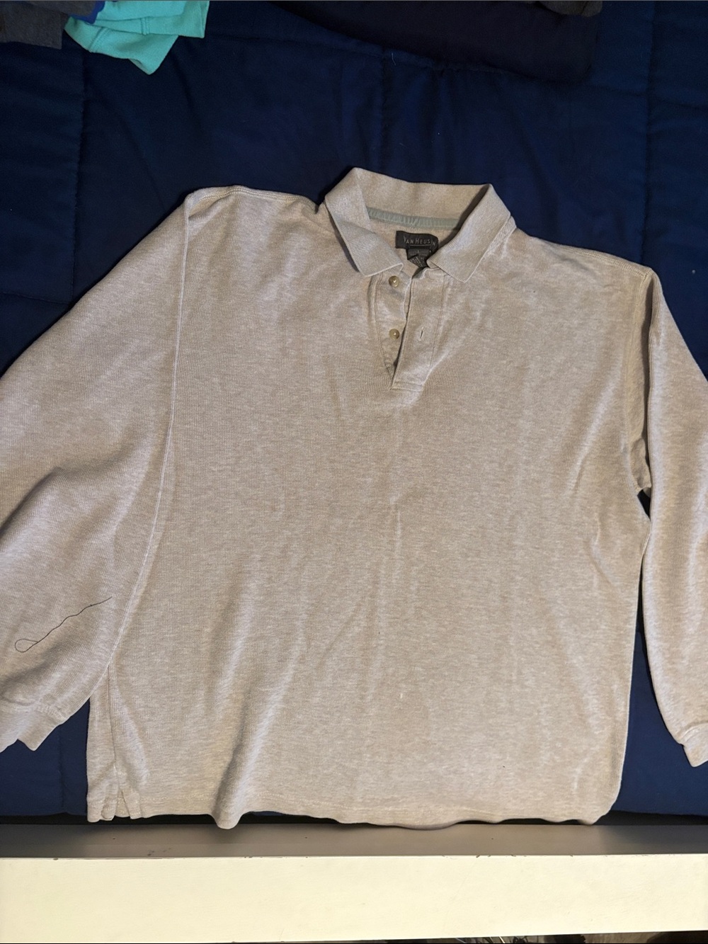 Van Heusen Beige Long-Sleeve Polo